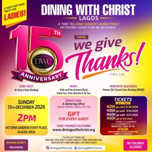 Dining With Christ 2026- Lagos table for 10